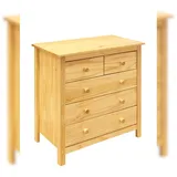 Möbilia Kommode 46 x 80 x 35 cm Natur lackiert / Beige