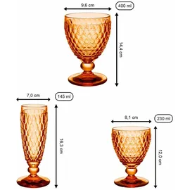 Villeroy & Boch Boston Coloured Wasser-, Wein- und Sektgläser 12er Set Apricot