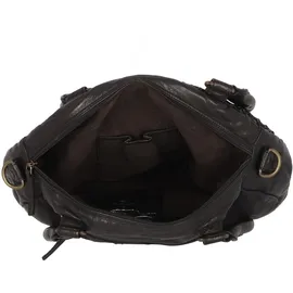 GREENLAND Nature Femi & Nine Schultertasche Leder 34 cm schwarz