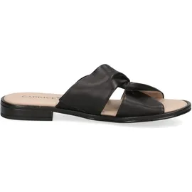 CAPRICE Damen Pantoletten aus Leder Bequem, Schwarz (Black Nappa), 37 EU