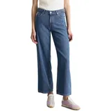 Marc O'Polo Weite Jeans MARC O'POLO DENIM "aus Lyocell-Mix ohne Stretch", Damen, Gr. 29, Länge 34, blau (medium blau), Obermaterial: 80% Lyocell, 20% Baumwolle, unifarben, knöchelfrei, Jeans
