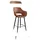 KAWOLA Barhocker ZAJA Barstuhl Sitzhöhe 76 cm Microfaser cognac