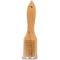 Camping-Profi Grillreinigungsbürste 2-in-1 Edelstahl/Holz Weiß