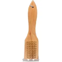 Camping-Profi Grillreinigungsbürste 2-in-1 Edelstahl/Holz Weiß