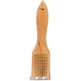 Camping-Profi Grillreinigungsbürste 2-in-1 Edelstahl/Holz Weiß