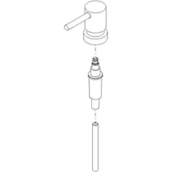 Dornbracht Ersatz-Pumpe für Spender 05101053502-00, Ersatzteile, chrom