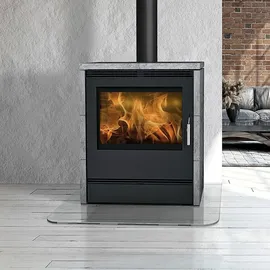 FIREPLACE Rönky Stahl gussgrau/Speckstein