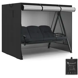 M MCombo Hollywoodschaukel Abdeckung 3-4 Sitzer, Abdeckplane Wasserdicht & UV-Beständig für Gartenschaukel 4093 4095 4088 8018, Schutzhülle 4002 (Oxford, Schwarz)