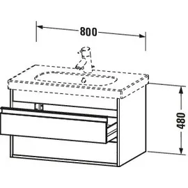 Duravit Ketho Waschtischunterschrank, 2 Auszüge, KT664702222