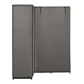 vidaXL Eckkleiderschrank Grau 130 x 87 x 169 cm