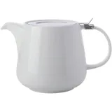 Maxwell & Williams Teekanne mit Edelstahl-Teesieb WHITE BASICS 0,6 Liter weiß