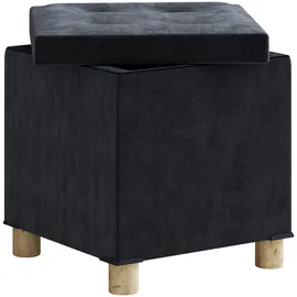 VCM Hocker Sizos M 40 x 38 x 38 cm Schwarz