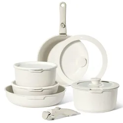 Just Perfecto Töpfe Pfannen 11-Teilig, Topfset Pfannenset mit abnehmbaren Griffen