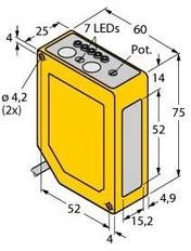 Preisvergleich Produktbild Turck Reflexions-Lichttaster Q60BB6AF2000 3063000 1St.