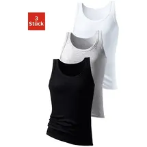H.I.S. H.I.S Unterhemd »Doppelripp Tanktop«, (3 St.), ohne Seitennähte H.I.S grau-meliert, schwarz, weiß