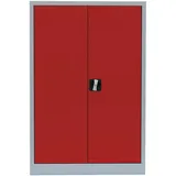 Classix Stahlschrank X-530324 feuerrot, lichtgrau 92,0 x 42,0 x 120,0 cm, aufgebaut