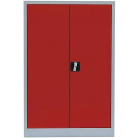 Classix Stahlschrank X-530324 feuerrot, lichtgrau 92,0 x 42,0 x 120,0 cm, aufgebaut