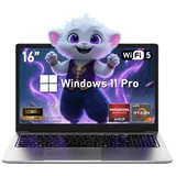 FUNYET Gaming Laptop, 16 Zoll Notebook, Win11pro Desktop, R7-5825U Prozessor Notebook, 16 RAM+1TB SSD, FHD1920*1080, Fingerabdruck-Entsperrung, Laptop mit beleuchteter Tastatur,BT5.2