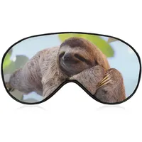 Schlafmaske mit Faultier-Motiv, Schlafmaske für Herren, Damen, Teenager, Kinder, Nachtschlafmaske und Augenbinde, blockiert Licht, weicher Komfort, Abdeckung für Reisen, Yoga, Nickerchen