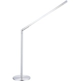 GLOBO LED Tischlampe Schreibtischlampe Tischleuchte Büroleuchte Leselampe, Metall Acryl nickel-matt, flexibel, 5W 460lm 4000K neutralweiß, H 80 cm
