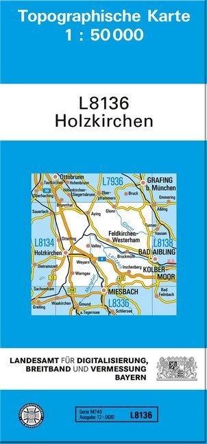 Topographische Karte Bayern Holzkirchen - Breitband und Vermessung  Bayern Landesamt für Digitalisierung  Karte (im Sinne von Landkarte)