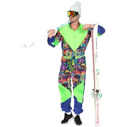 Graffiti Retro Skianzug Herrenkostüm - 3XL
