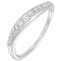 Elli Zirkonia Schwungvolles Design 925 Sterling Silber 54 Damen 