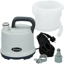 INTEX 28606 Pool Ablass-Pumpe IPX8 (220V) 3595l/h 5m Schlauch 10m Leitung