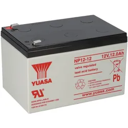 Yuasa Blei-Akku NP12-12 Pb 12V 12Ah VdS, Faston 6,3