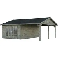 Palmako Gartenhaus Irene 19,0+16,2 m2 - 44mm naturbelassen