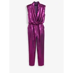 bonprix Jumpsuit mit Glanzdruck, lila, 40