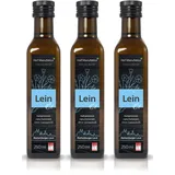 Leinöl kaltgepresst aus Deutschland 3 x 250 ml Vorteilspackung