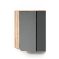 Livinity® Badschrank, Anthrazit, Sonoma Eiche, 6 Fächer, Rechteckig, 42.4x75x42.4