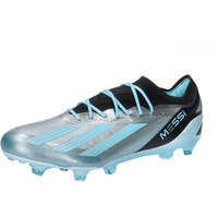 adidas Unisex X Crazyfast Messi.1 Fg Football Shoes (Firm Ground), Silver Met./Bliss Blue/Core Black, 42 EU - 42 EU