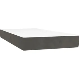 vidaXL Boxspringbett 100 x 200 cm Dunkelgrau