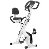 BIGZZIA Heimtrainer Fahrrad Klappbar für Zuhause - 4-in-1 faltbarer Heimtrainer, Mit LCD-Anzeige inkl. seilzug fur arme und beine weiß