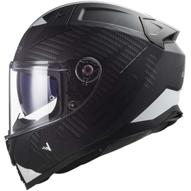 LS2 Vector II Splitter Helm, schwarz-weiss, Größe XL