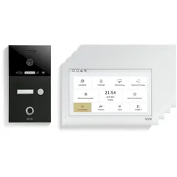 GVS - 1-Familienhaus IP Video Türsprechanlage AVS5448A - Mit 4x10 Zoll Monitor, App, HD-Kamera & Türöffner Funktion (Fingerprint/RFID)