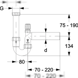 Haas + Sohn Haas PP-Röhrensiphon 1 1/2' DN40 mit Rohrbelüfter