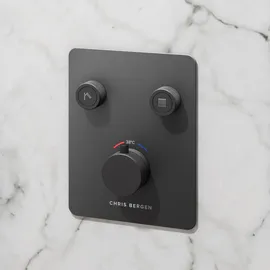 CHRIS BERGEN Aquatronic Unterputz Duschsystem Schwarz 160 cm