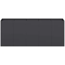 vidaXL Pflanzkübel 200 x 40 x 80 cm Schwarz