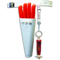 Friedr. Dick F. DICK Gürtel mit Messerköcher für 4 Messer und Riemen für Wetzstahl, Kunststoff, weiß), 32 cm