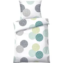 Dyckhoff Weichfrottier Bettwäsche gruen 155x220+80x80 cm