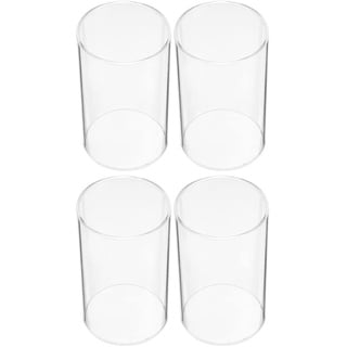 Garneck Glaszylinder ohne Boden 6cm Durchmesser Windlichtglas Drinnen Draußen Transparente Kerzenhalter 4 Stücke 20x6x6cm Glas Windlicht Ersatzzylinder Party Zuhause Bankett Im Freien