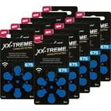 60 Stück XX-TREME Longlife Extra Hörgerätebatterien 675 Blau  PR44 NEU