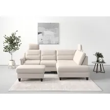 sit&more Ecksofa SIT & MORE "Farö L-Form", grau (elephant), B:251cm H:90cm T:187cm, Sofas, Ecksofa, inklusive Federkern, wahlweise mit Bettfunktion und Bettkasten