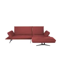 KOINOR Ecksofa aus Flachgewebe Francis ¦ rot ¦ Maße (cm): B: 284 H: 93 T: 159