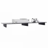 Vladon Game TV-Aufsatz 138,5 x 9,5 x 34,5 cm Weiß matt/Grau Hochglanz MDF/Spanplatte