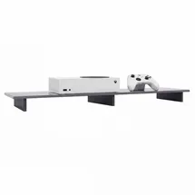 Vladon Game TV-Aufsatz 138,5 x 9,5 x 34,5 cm Weiß matt/Grau Hochglanz MDF/Spanplatte