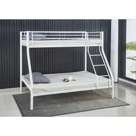 Habitat et Jardin Etagenbett leo 140 x 190 cm Metall weiß